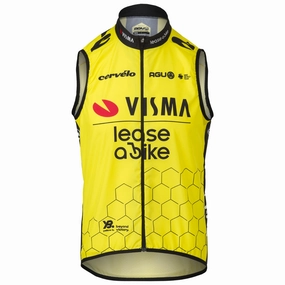 Agu Wind Team Visma Lease vest at bike 2024