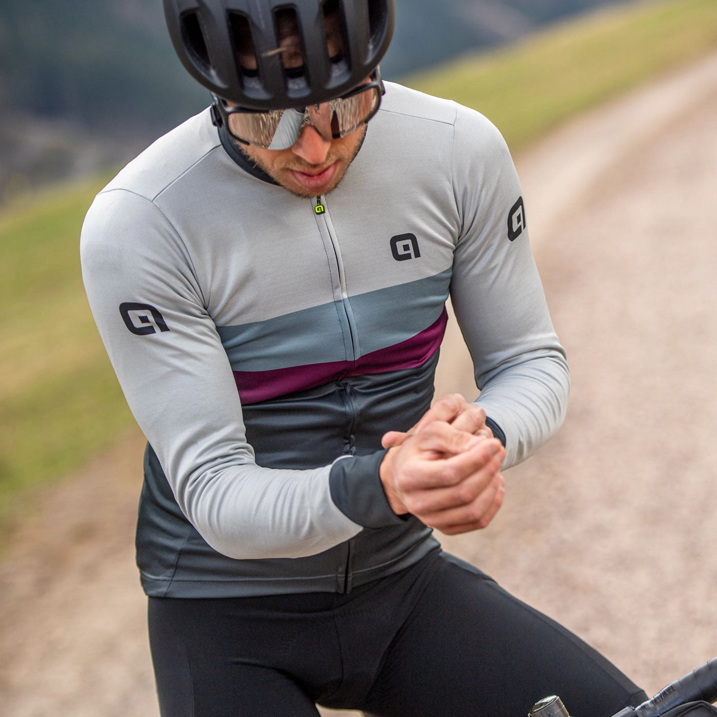 Ale Off Road Gravel Chaos long sleeve jersey - Grey