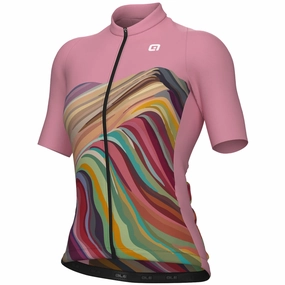 Ale PR-E Rainbow women jersey - Pink