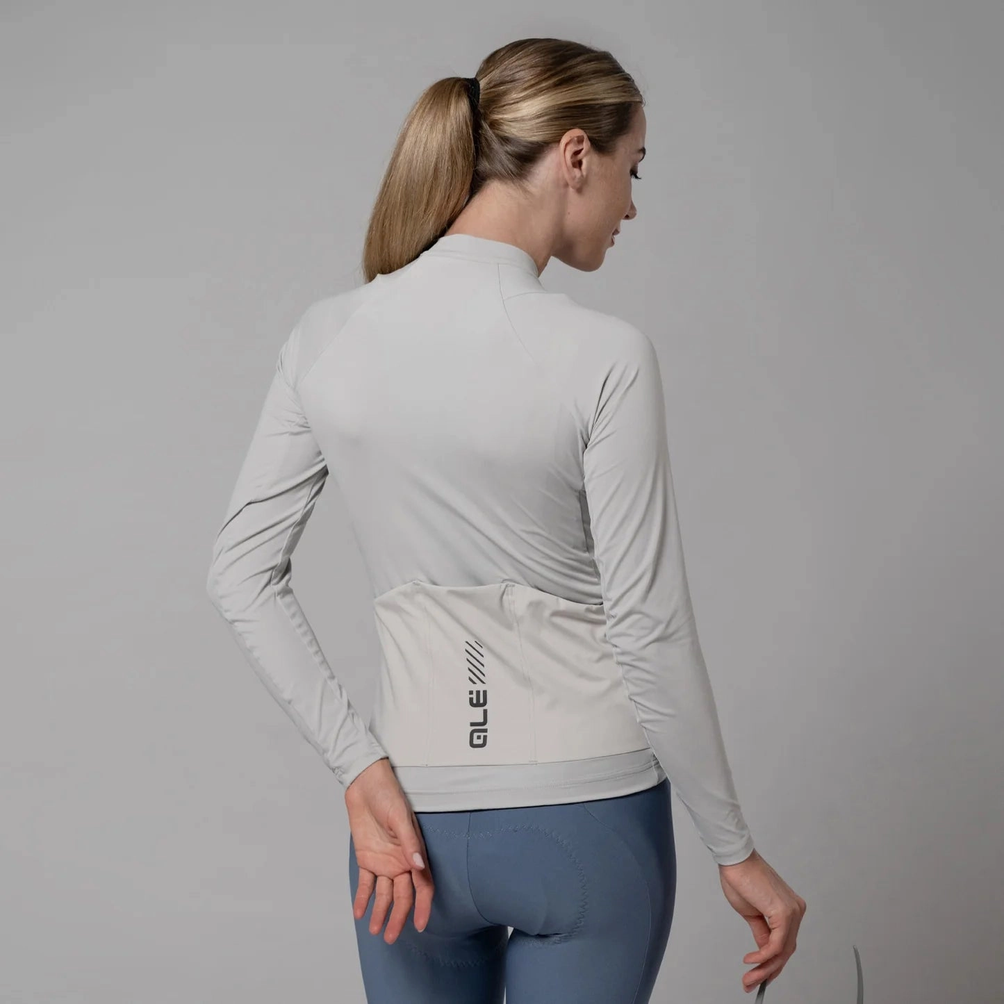 Ale Pragma Color block women long sleeve jersey - Grey