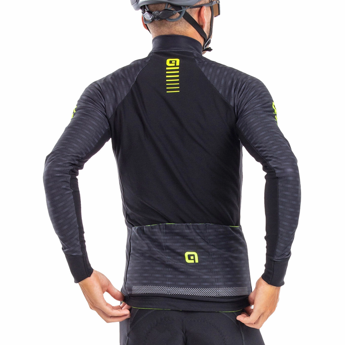 Ale PRR Green Road long sleeve jersey - Black yellow