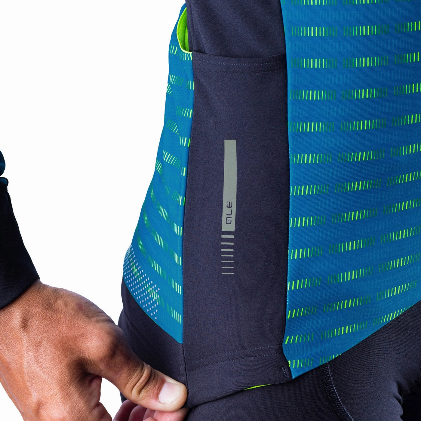Ale PRR Green Road long sleeve jersey - Blue yellow