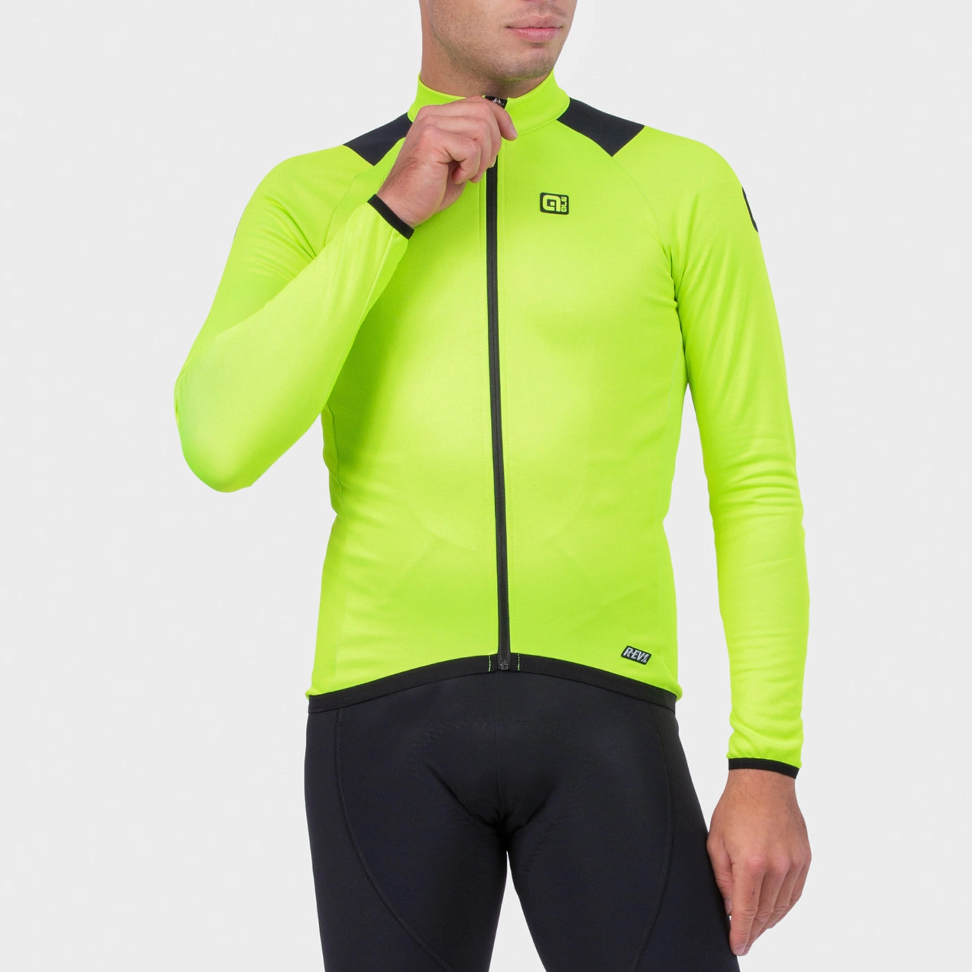 Ale R-EV1 Thermal long sleeve jersey - Yellow fluo