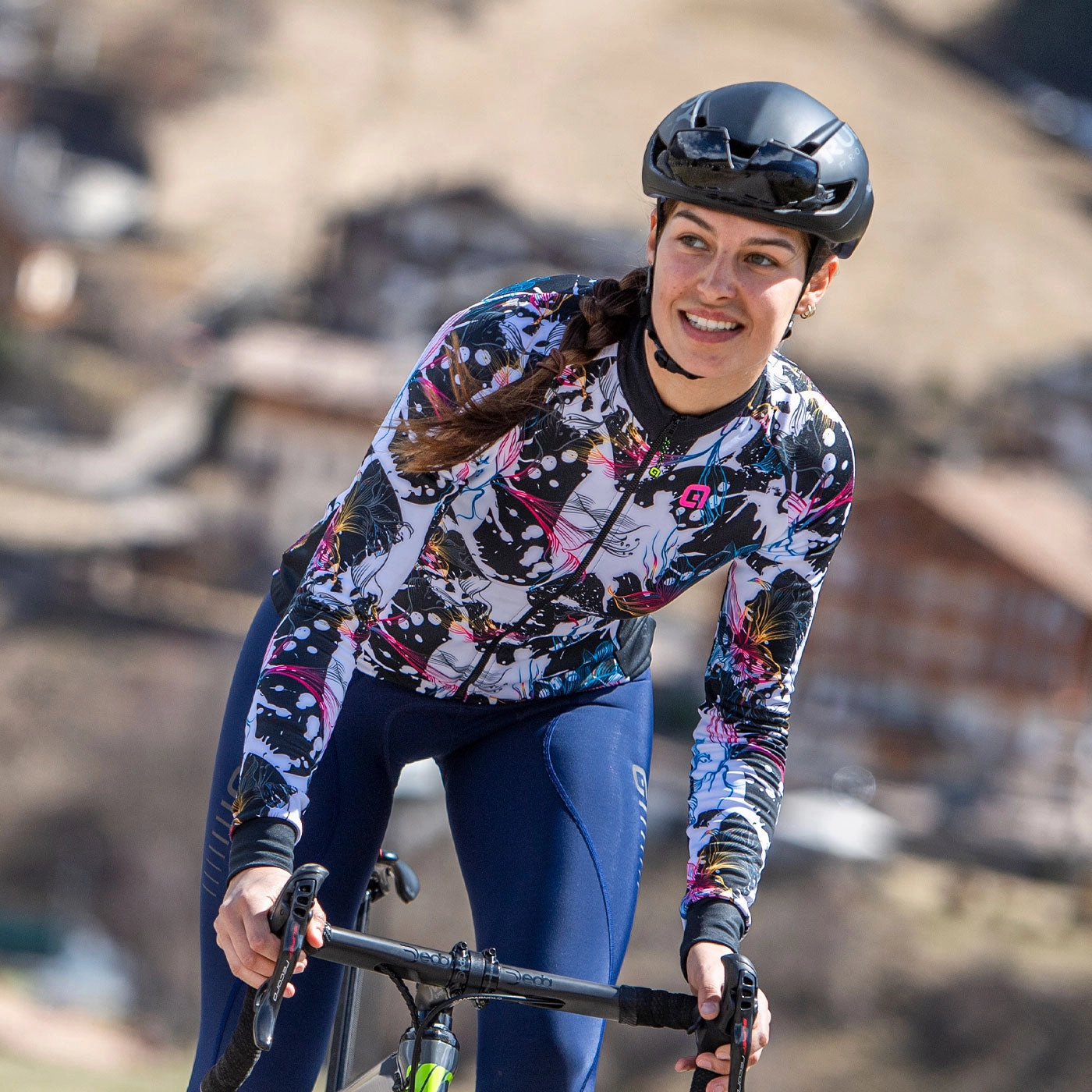 Ale Solid Chios long sleeve woman jersey - White
