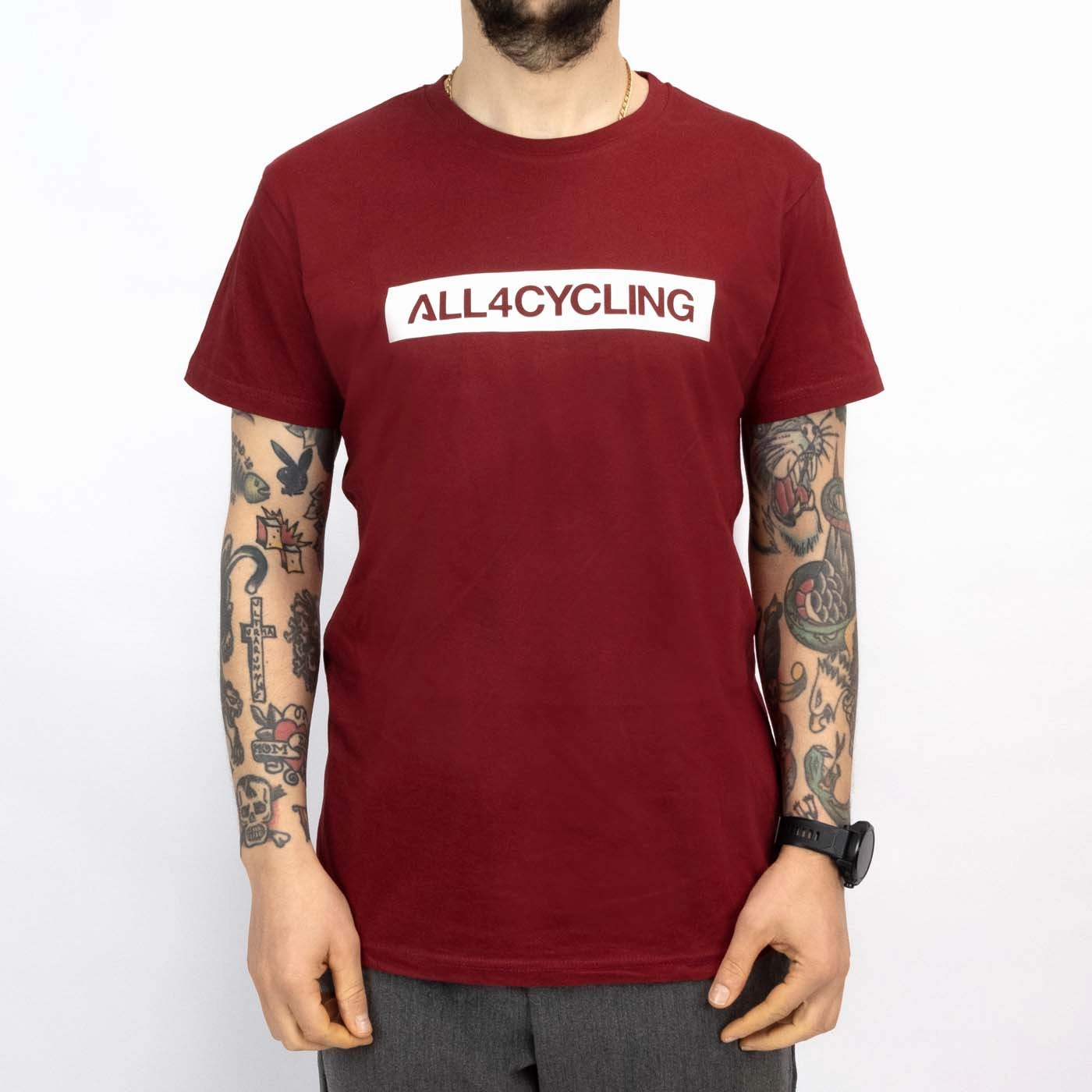 All4cycling t-Shirt - Bordeaux