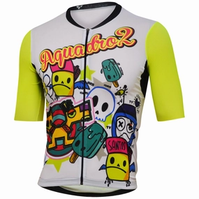 Aquadro2 Cartoon jersey - White yellow