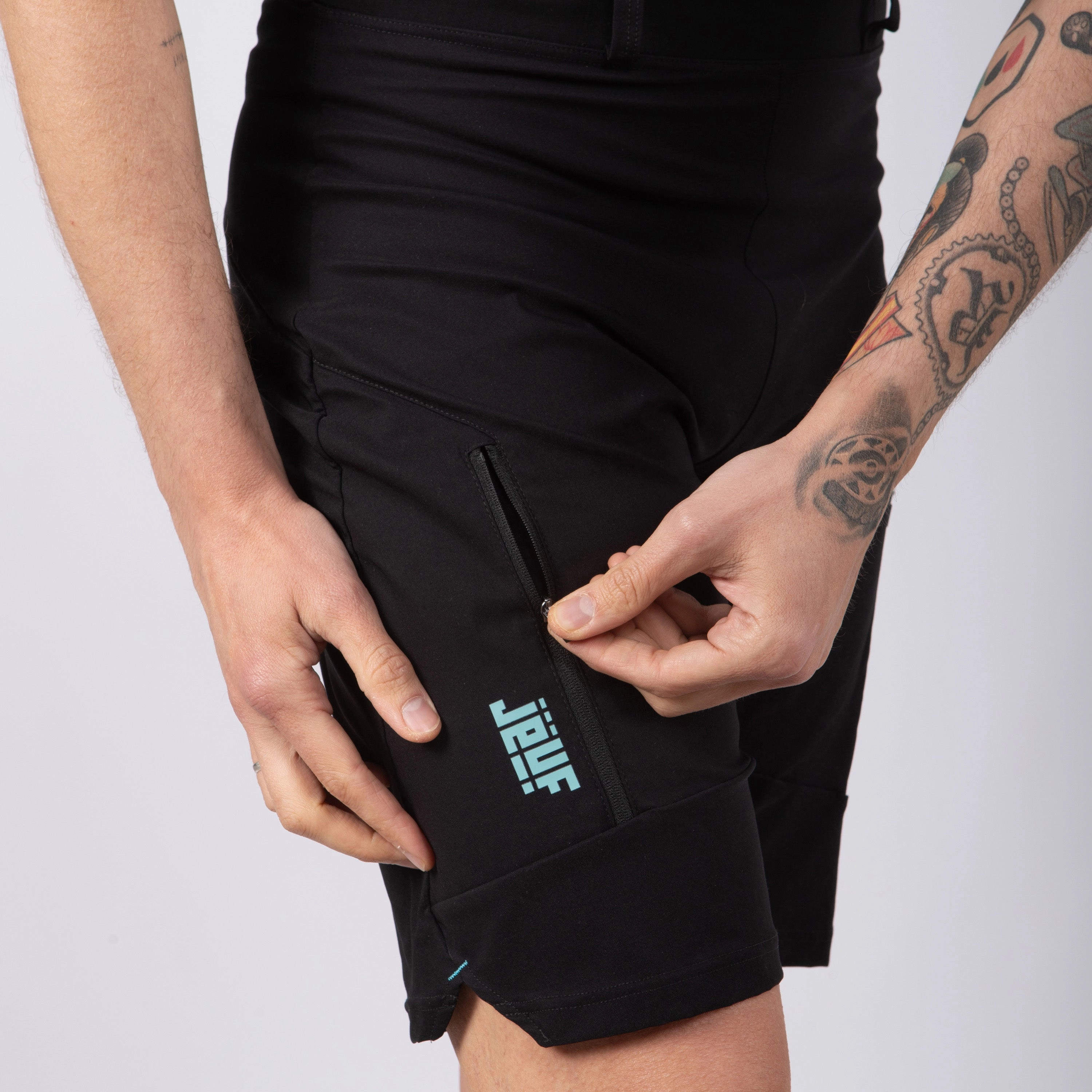 Baggy Juf Pro Gravel with padding - Black 