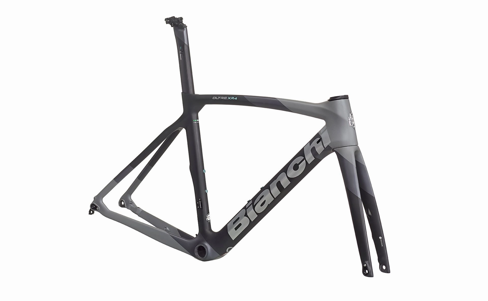 Bianchi Oltre XR4 CV Disc Frameset (Graphite Race Grey Shade Matt   Metal Mirror Logo Glossy)