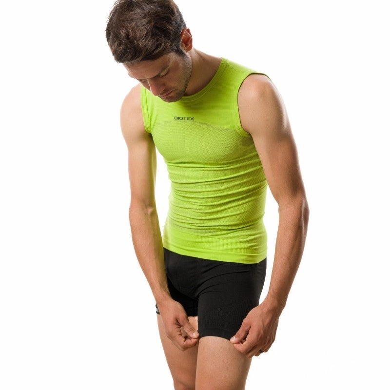 Biotex   Carbon sleeveless base layer - Green
