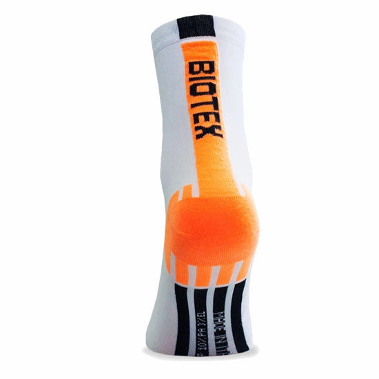 Biotex Fluo Race socks - White Orange Fluo