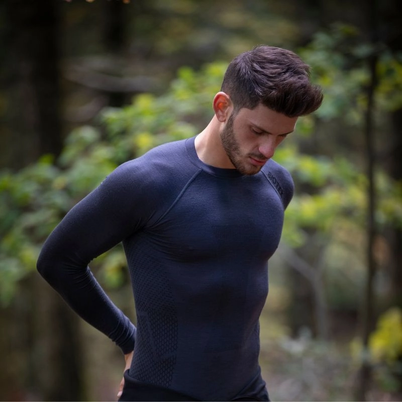Biotex Merino long sleeve base layer - Blue