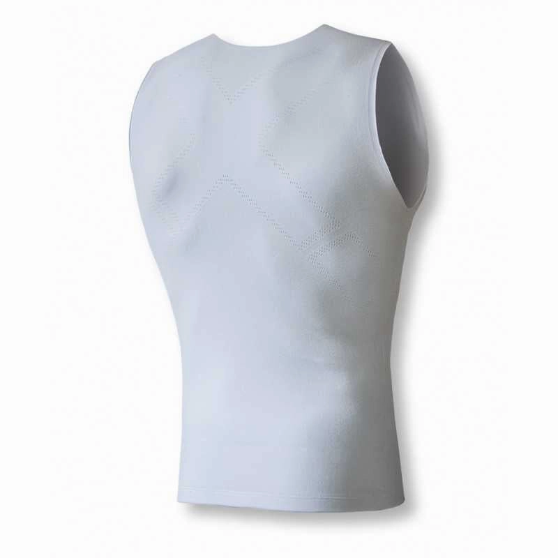 Biotex Reverse sleeveless base layer - White