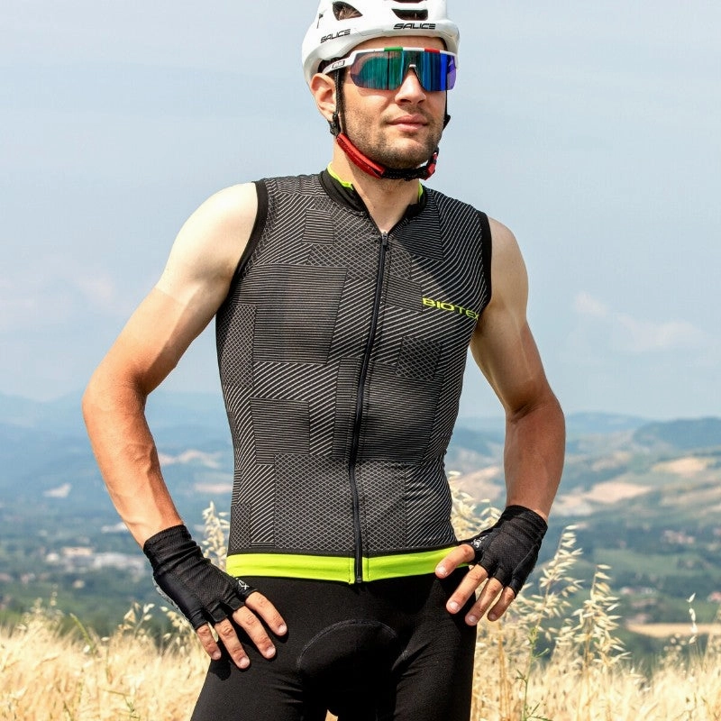 Biotex Soffio sleeveless jersey - Black yellow