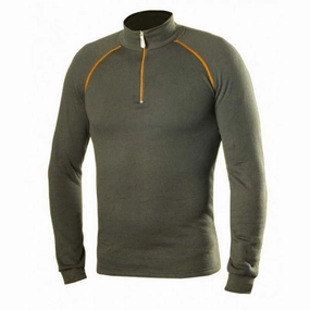 Biotex Thermo  zip long sleeve base layer - Green