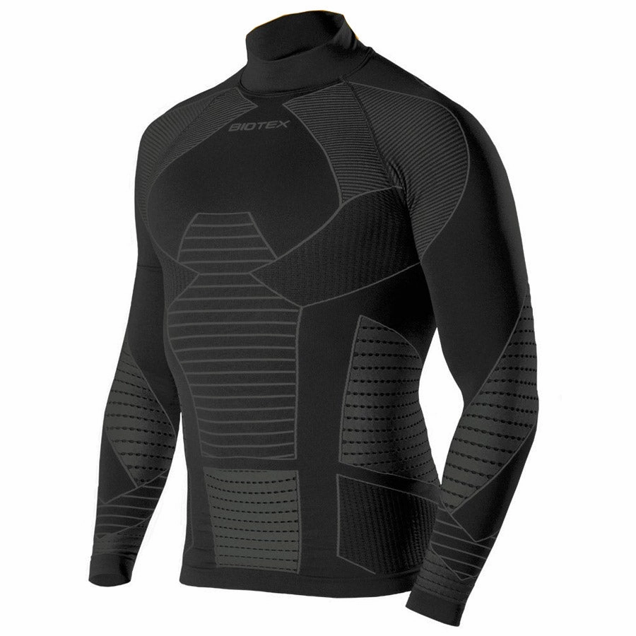 Biotex Turtleneck Icebreak L/S Base Layer - Black Grey