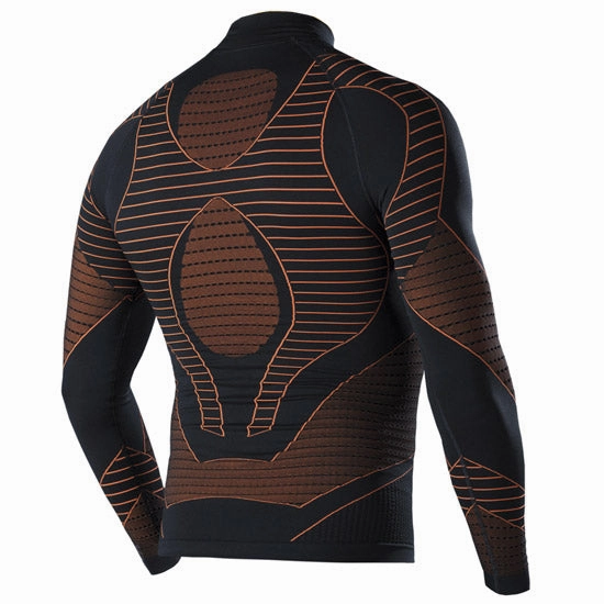 Biotex Turtleneck Icebreak L/S Base Layer - Black Orange