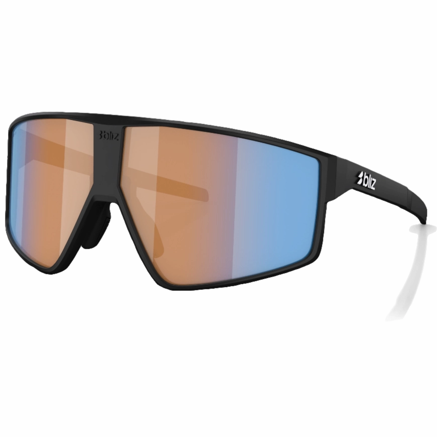 Bliz P002 sunglasses - Matt Black Coral-Orange Mirror Blue