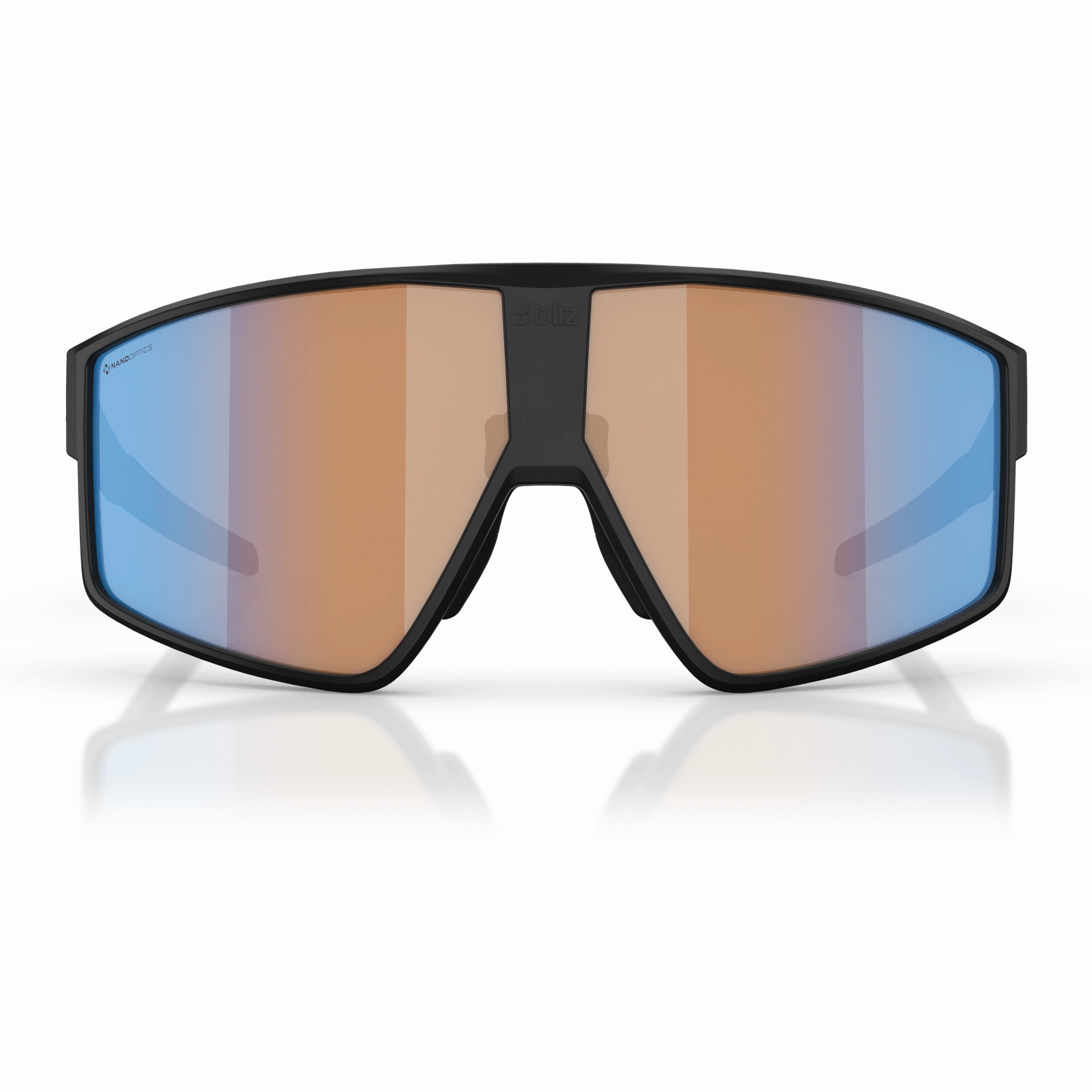 Bliz P002 sunglasses - Matt Black Coral-Orange Mirror Blue