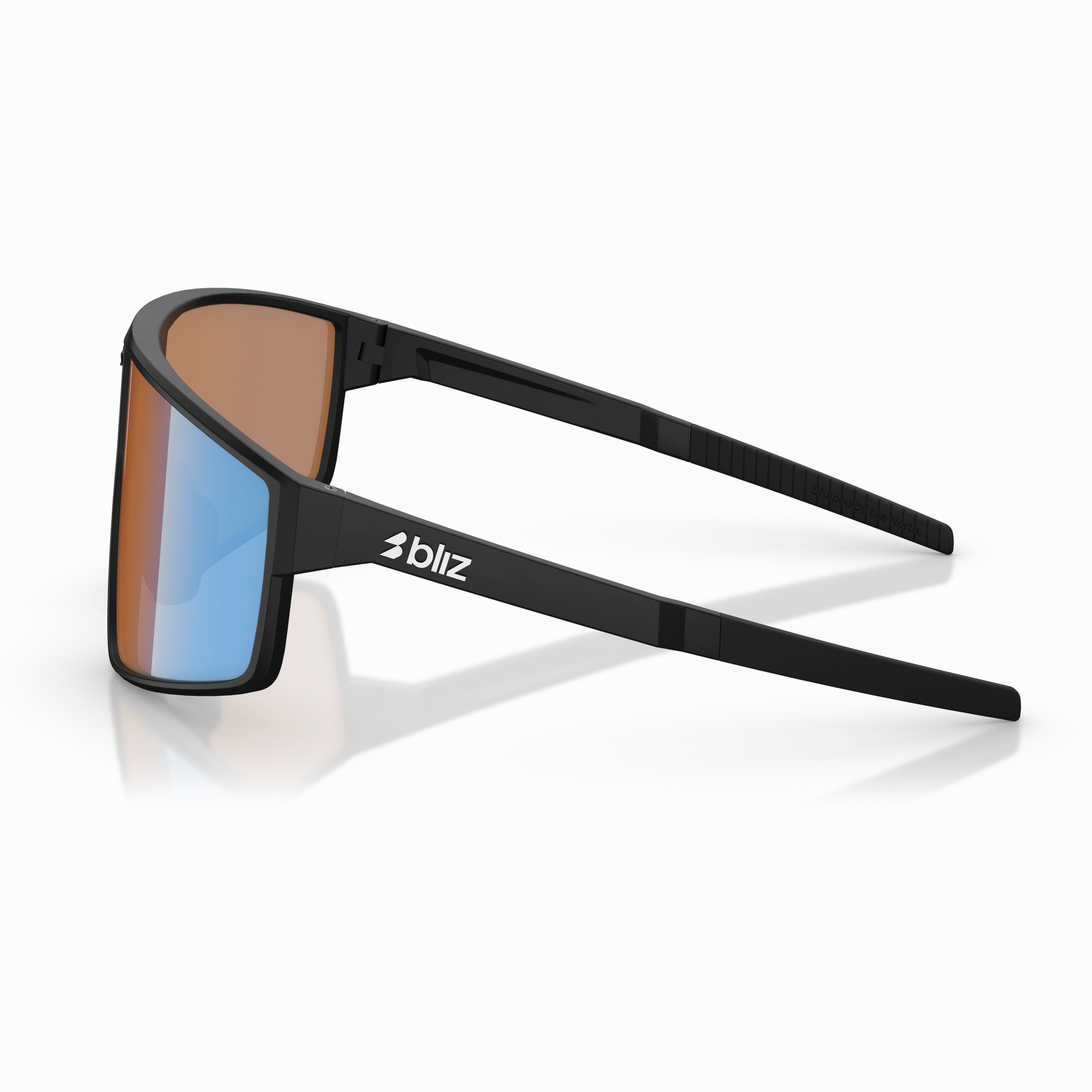Bliz P002 sunglasses - Matt Black Coral-Orange Mirror Blue