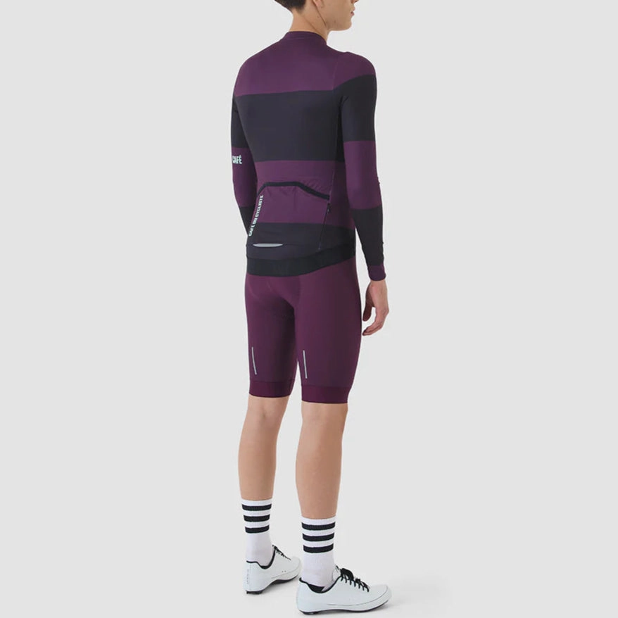 Cafe du Cycliste Constance long sleeve jersey - Purple