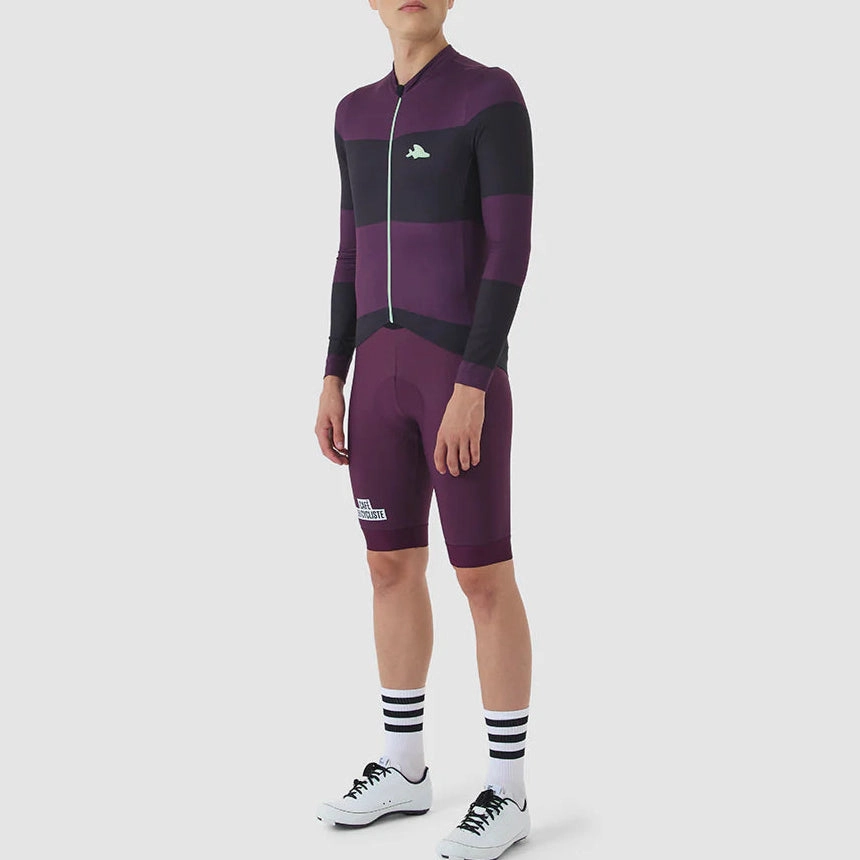 Cafe du Cycliste Constance long sleeve jersey - Purple