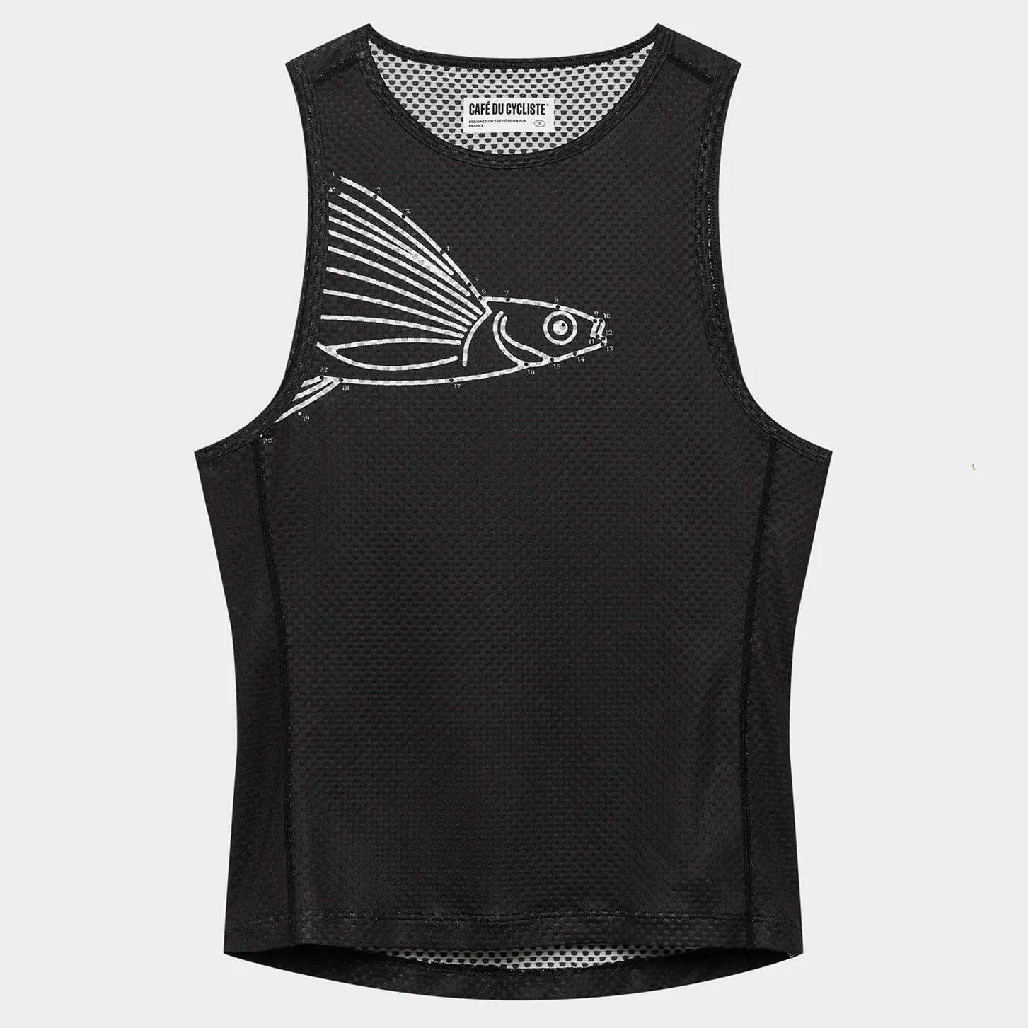 Cafe du Cycliste Liliane woman sleeveless base layer - Black