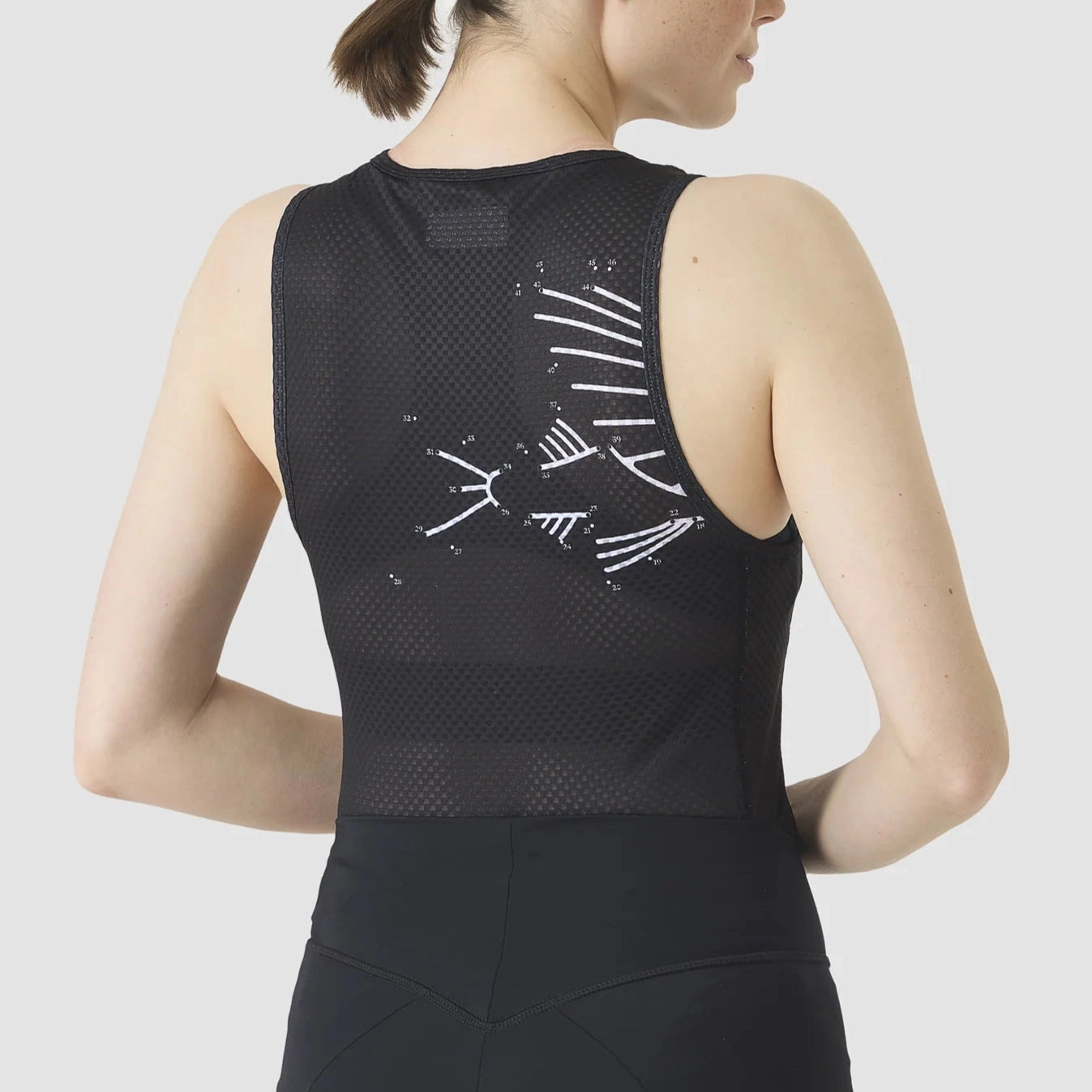 Cafe du Cycliste Liliane woman sleeveless base layer - Black