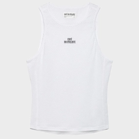 Cafe du Cycliste Liliane woman sleeveless base layer - White
