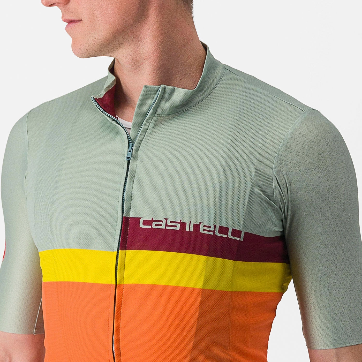 Castelli A Blocco jersey - Green orange