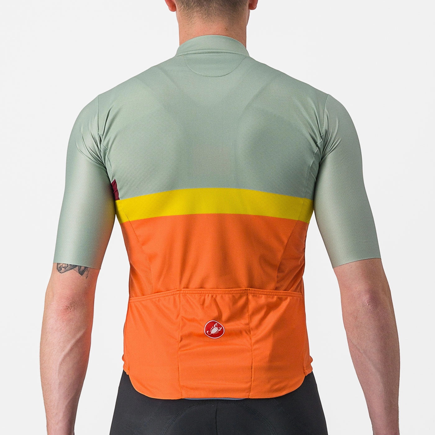 Castelli A Blocco jersey - Green orange