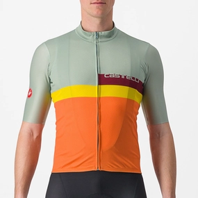 Castelli A Blocco jersey - Green orange