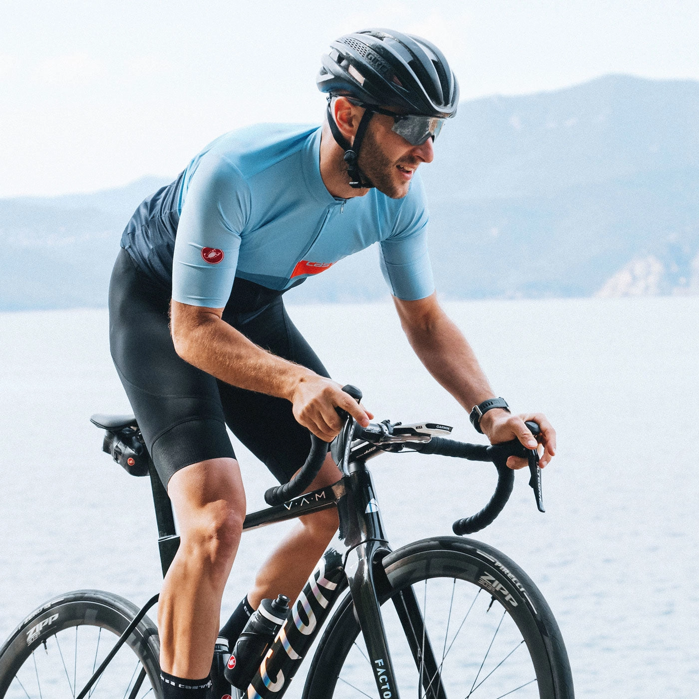 Castelli A Blocco jersey - Light blue blue