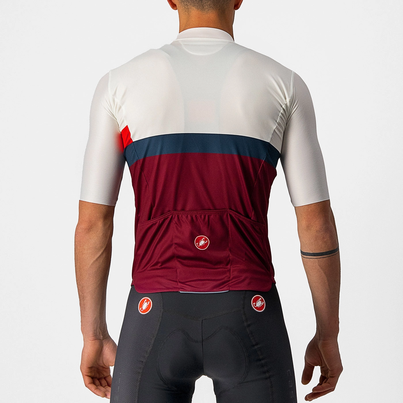 Castelli A Blocco jersey - White bordeaux