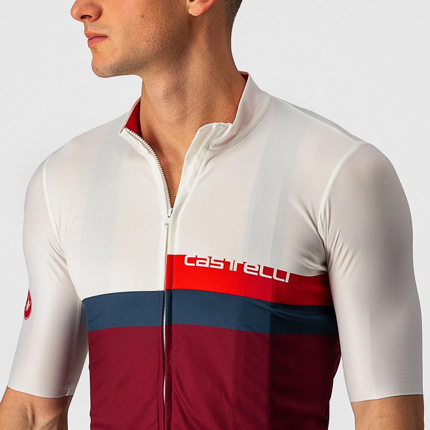 Castelli A Blocco jersey - White bordeaux