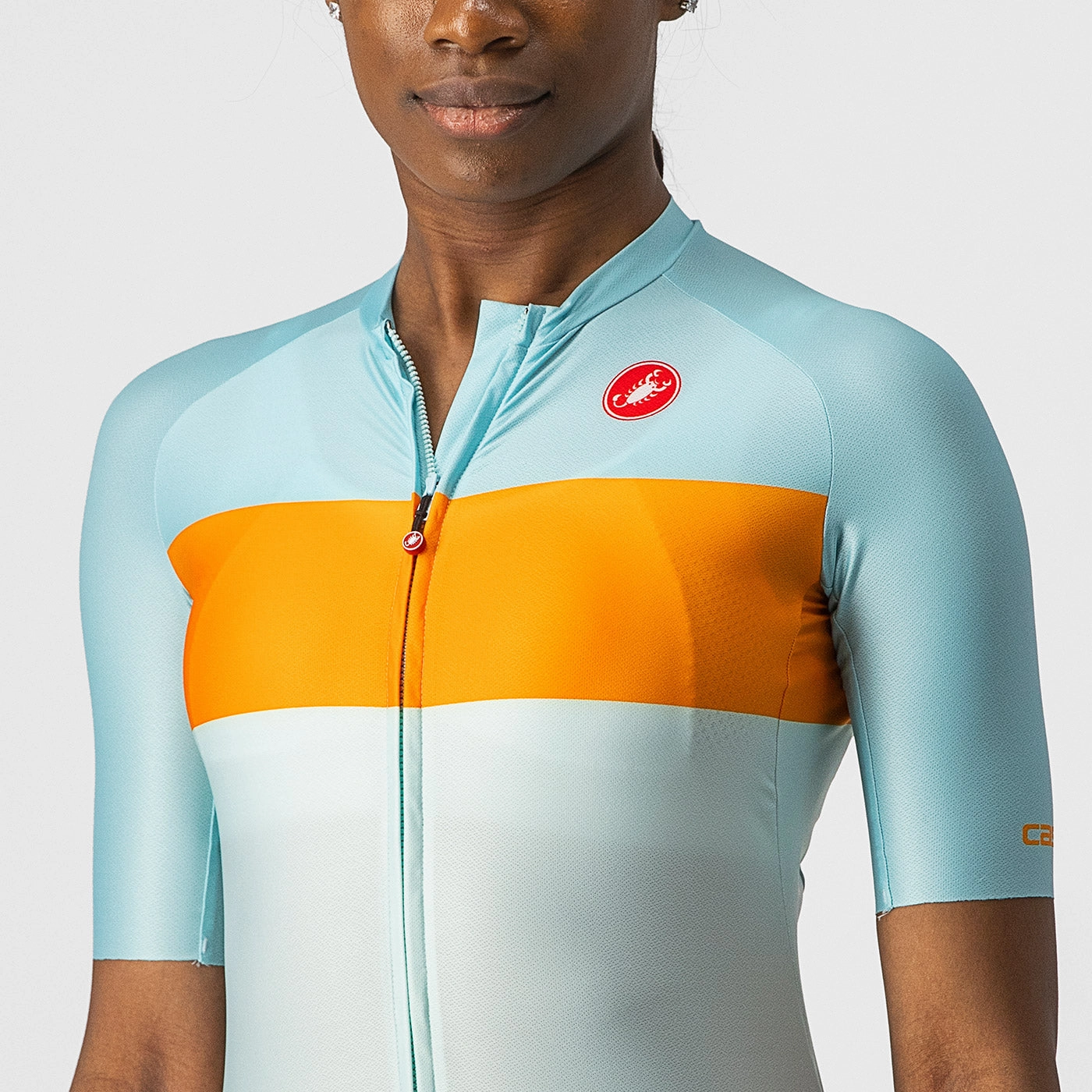 Castelli Aero Pro woman jersey - Light blue