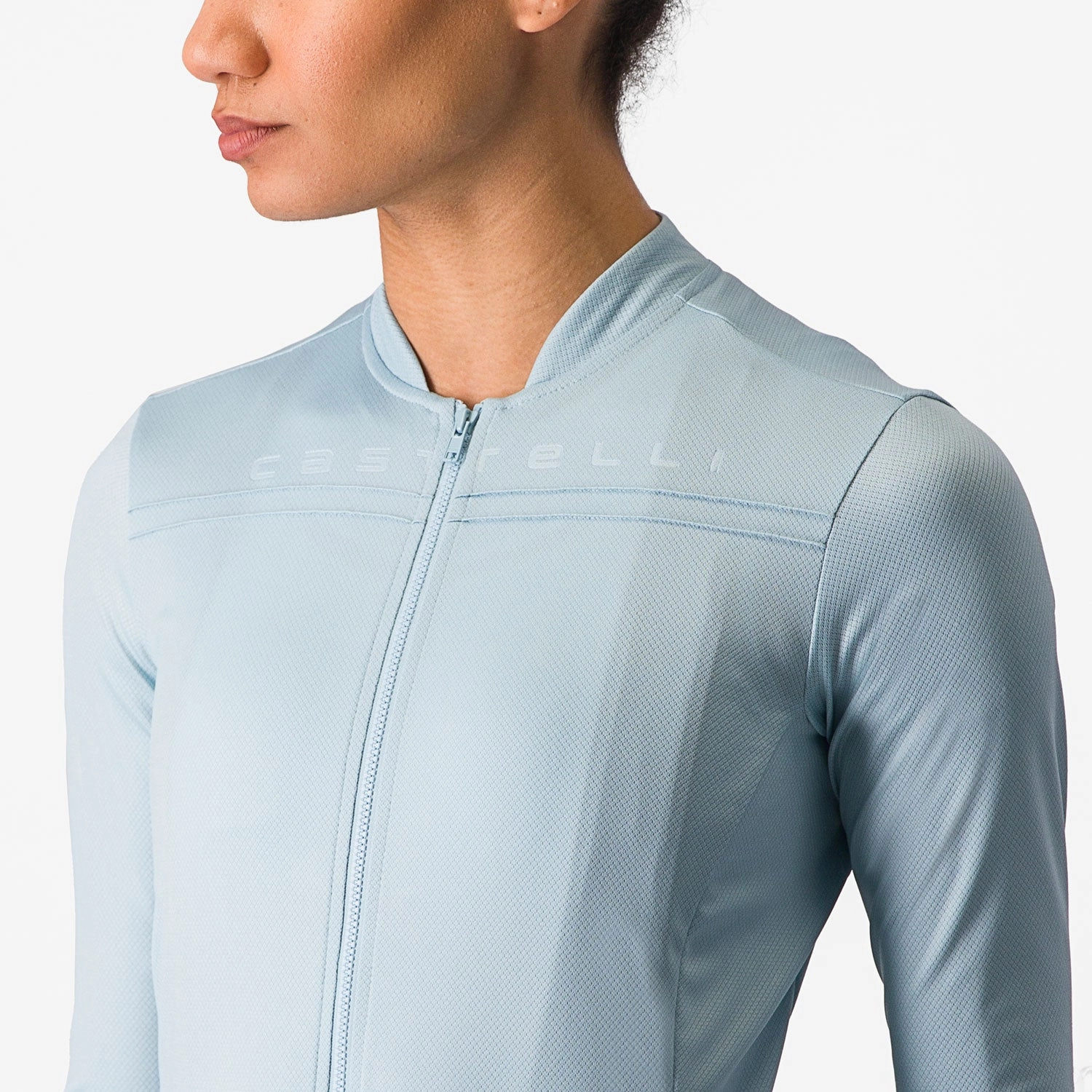 Castelli Anima 4 woman long sleeves jersey - Light blue