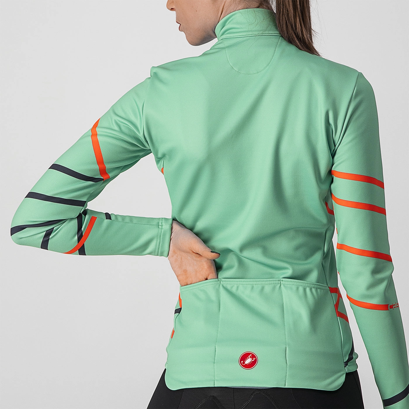 Castelli Diagonal woman long sleeves jersey - Green Water