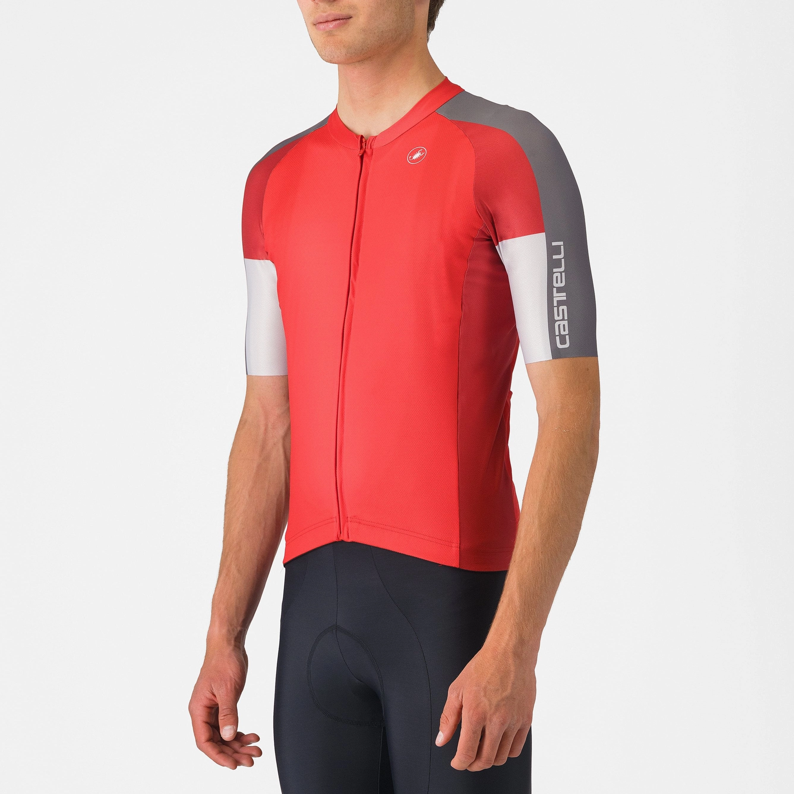 Castelli Entrata 6 jersey - Red dark grey