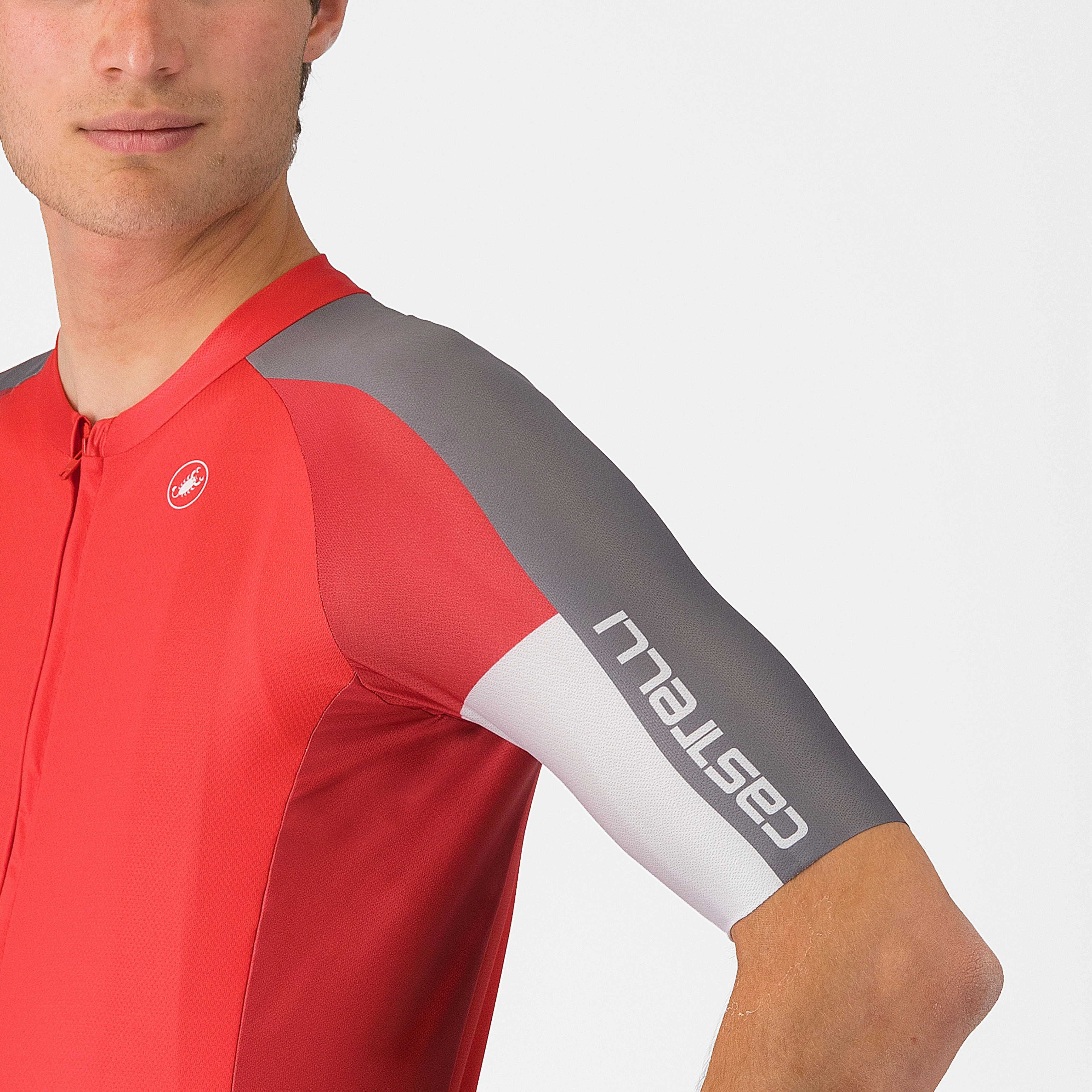 Castelli Entrata 6 jersey - Red dark grey
