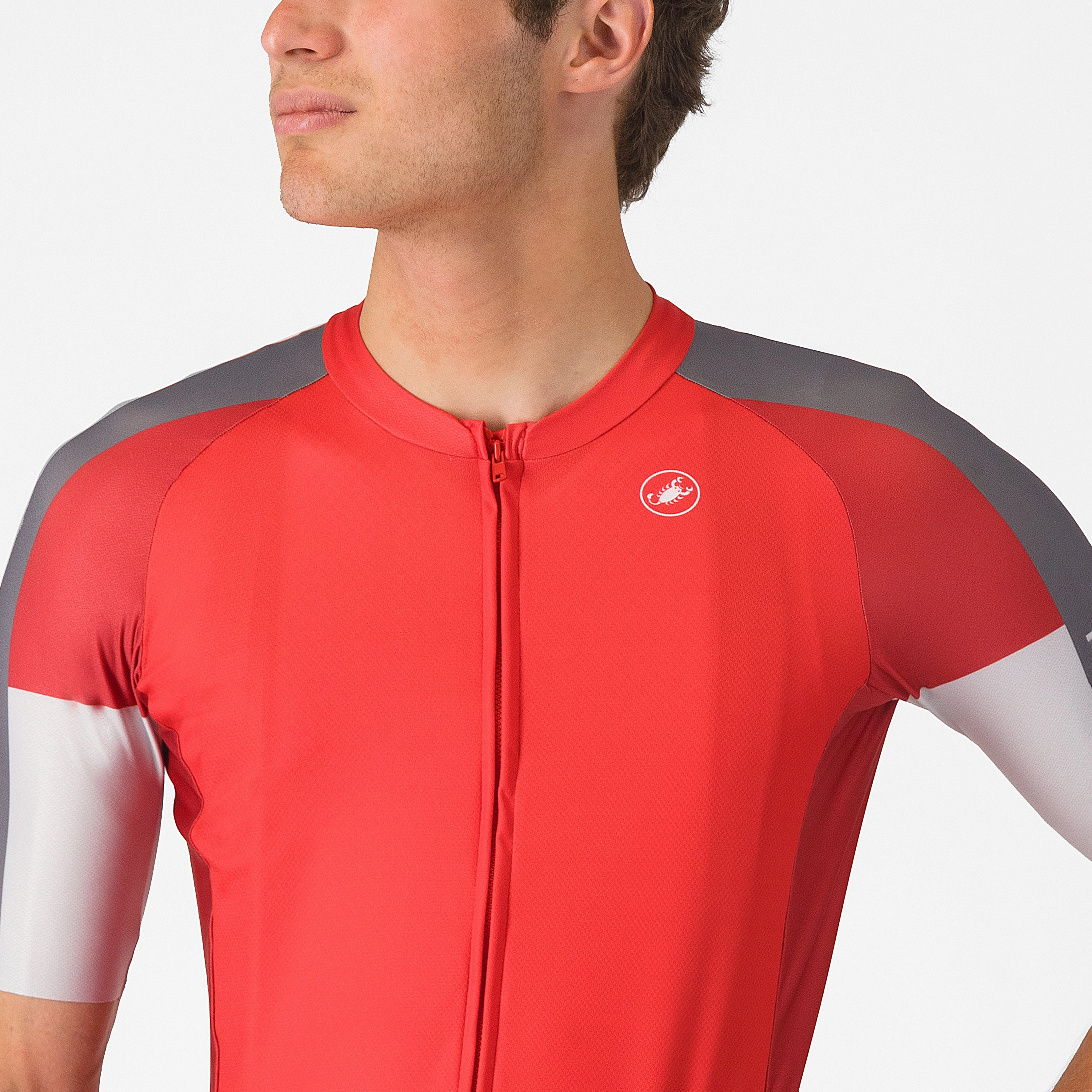 Castelli Entrata 6 jersey - Red dark grey