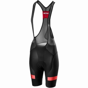 Castelli Free Aero 4 Team Version woman bib short - Black pink
