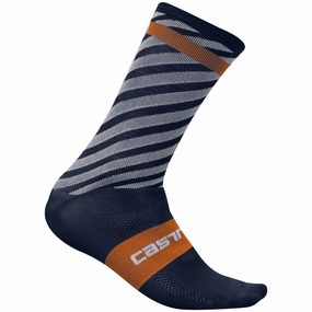 Castelli Free Kit 13 Socks - Blue Orange