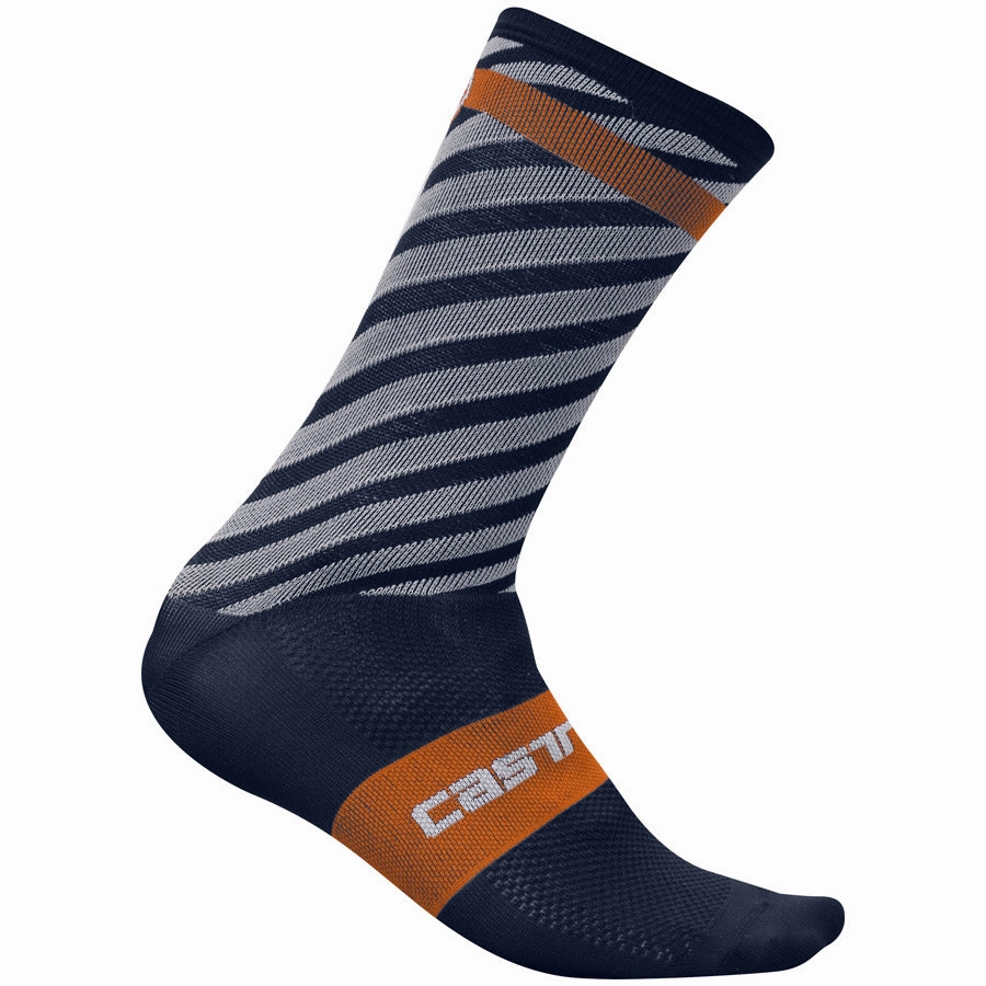 Castelli Free Kit 13 Socks - Blue Orange