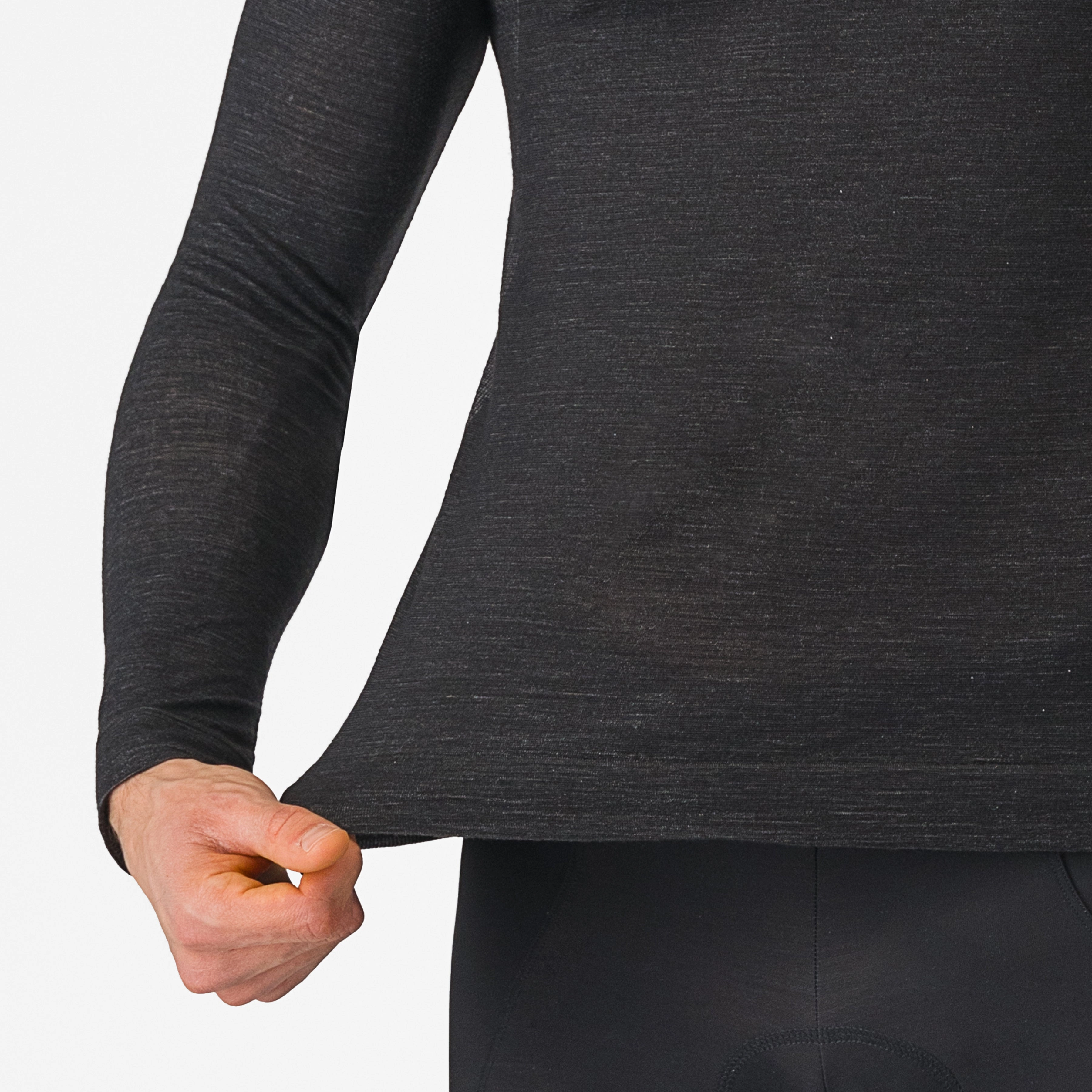 Castelli Merino Seamless long-sleeve base layer - Black