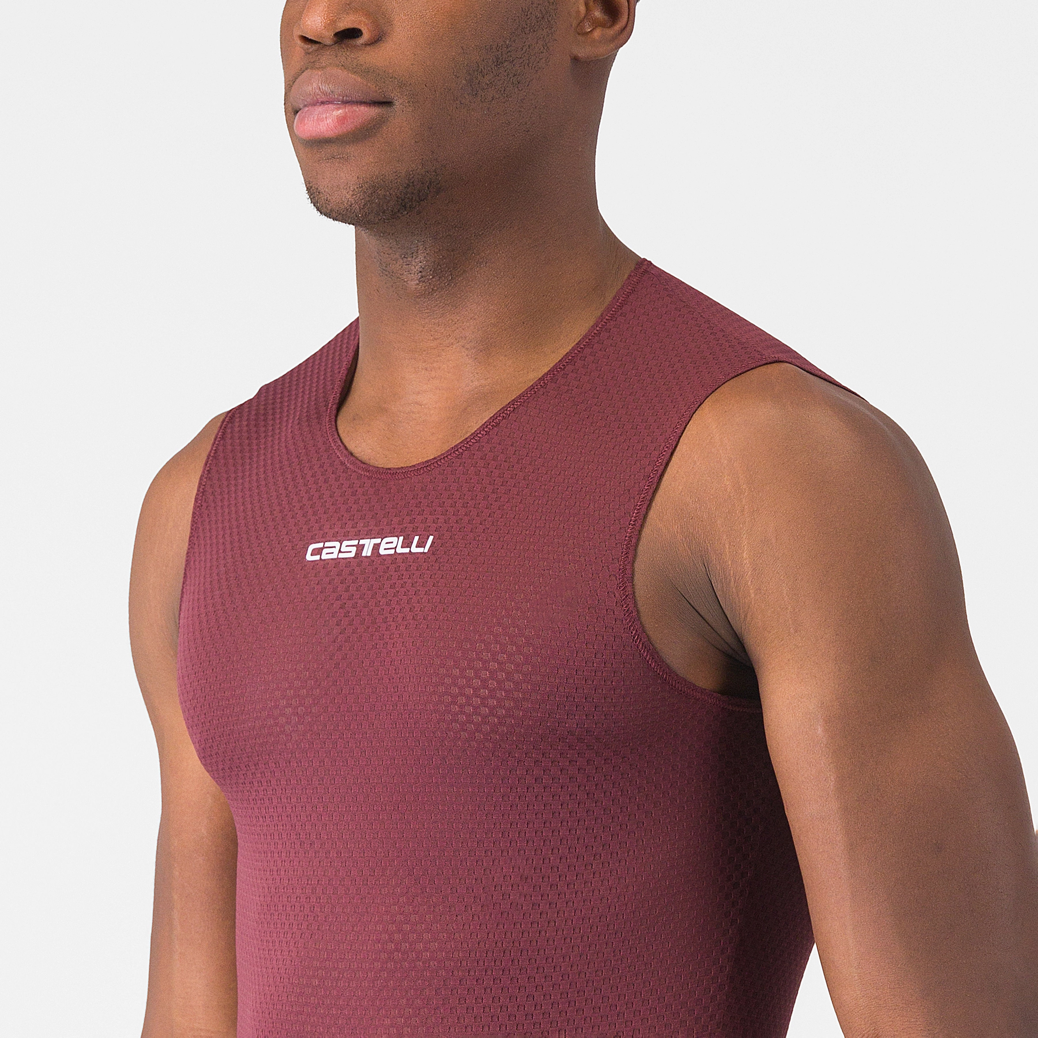 Castelli Pro Mesh 2.0 sleeveless base layer - Dark bordeaux