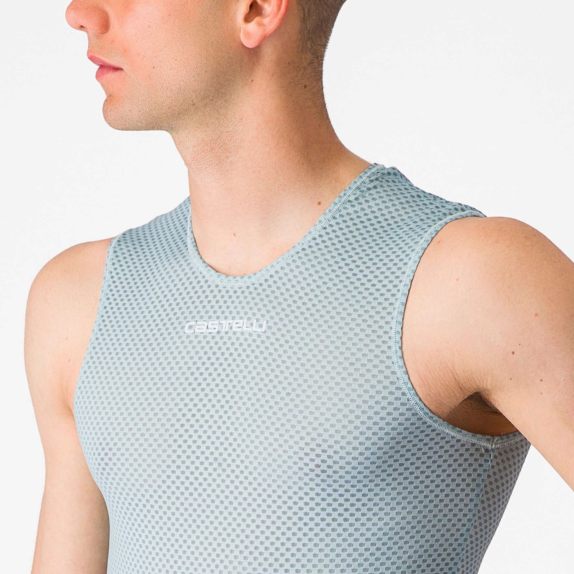 Castelli Pro Mesh 2.0 sleeveless base layer - Light blue