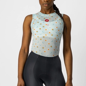 Castelli Pro Mesh 3 woman sleeveless base layer - Light blue