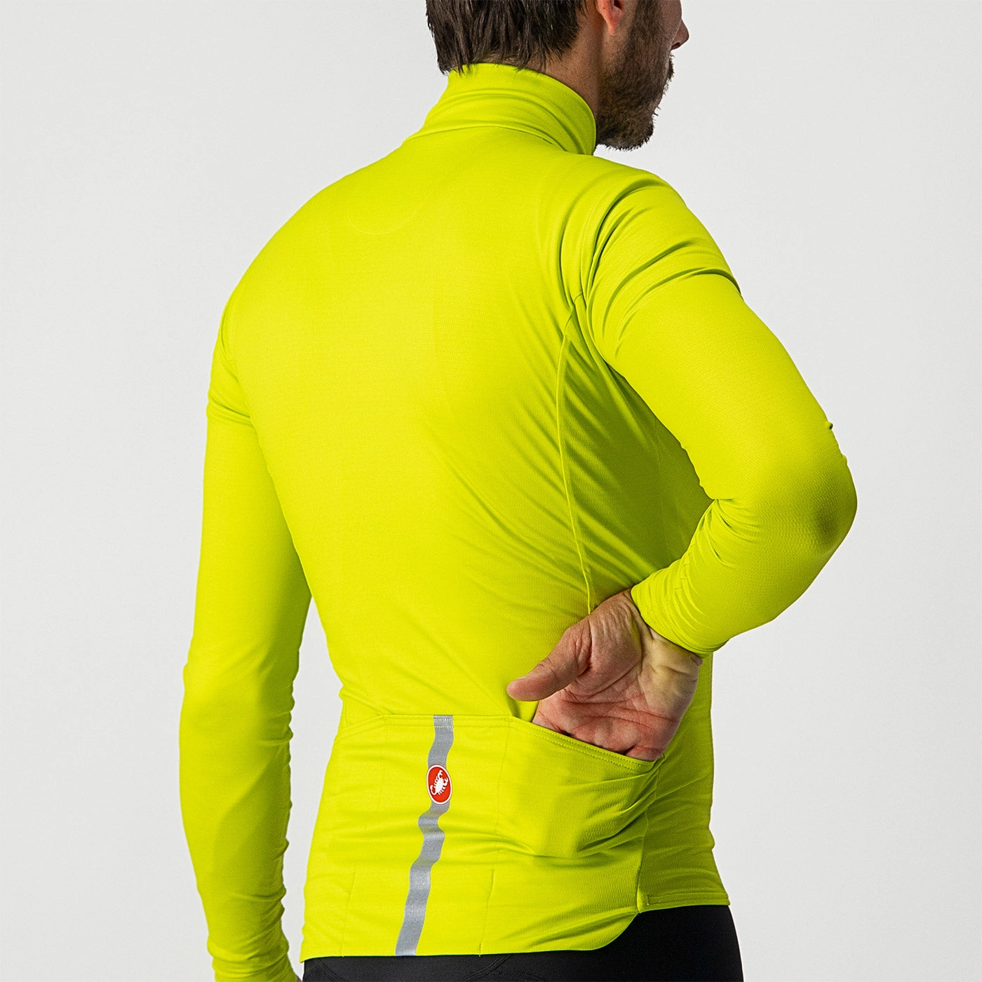 Castelli Pro Mid long sleeves jersey - Yellow fluo
