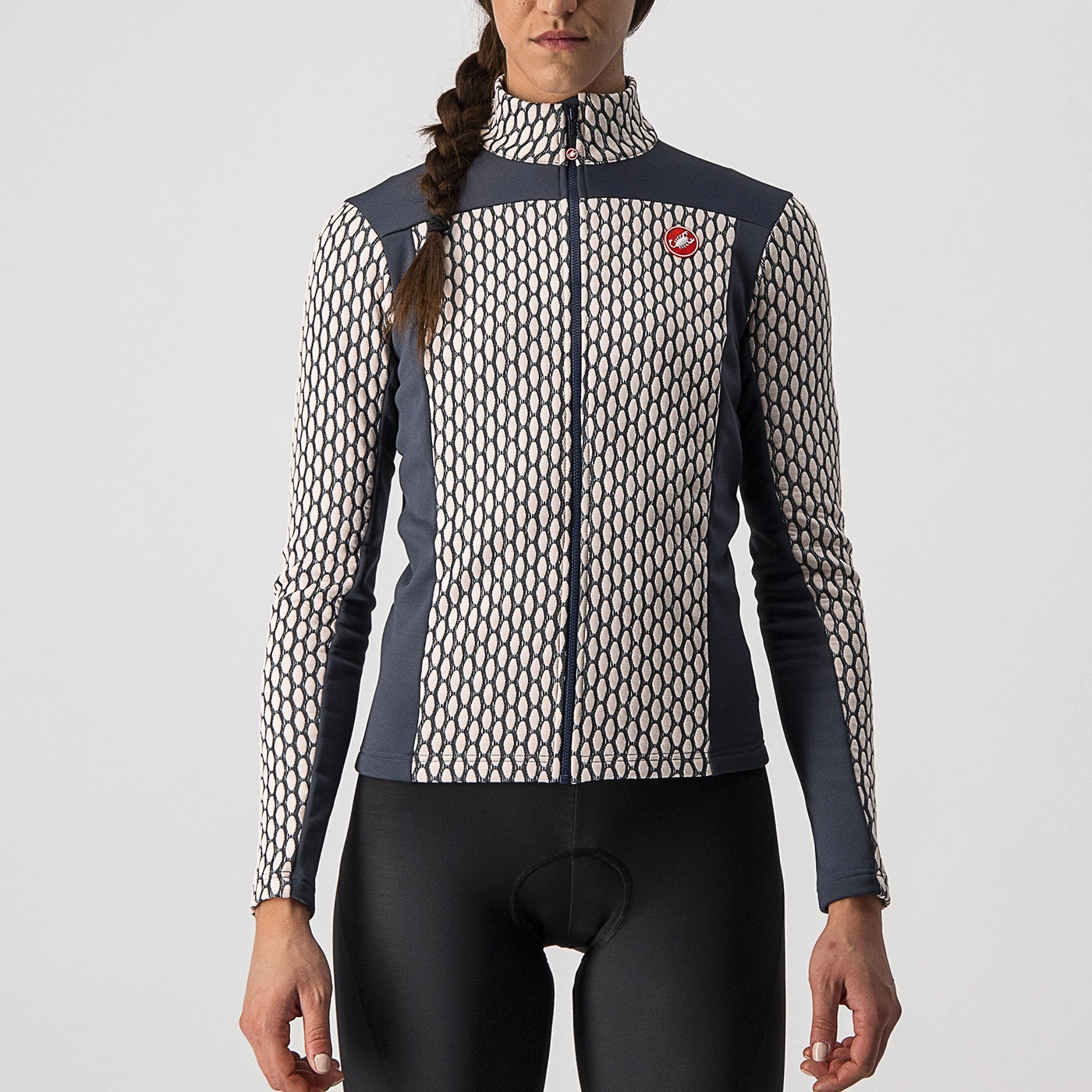 Castelli Sfida 2 long sleeves woman jersey - Pink Blue