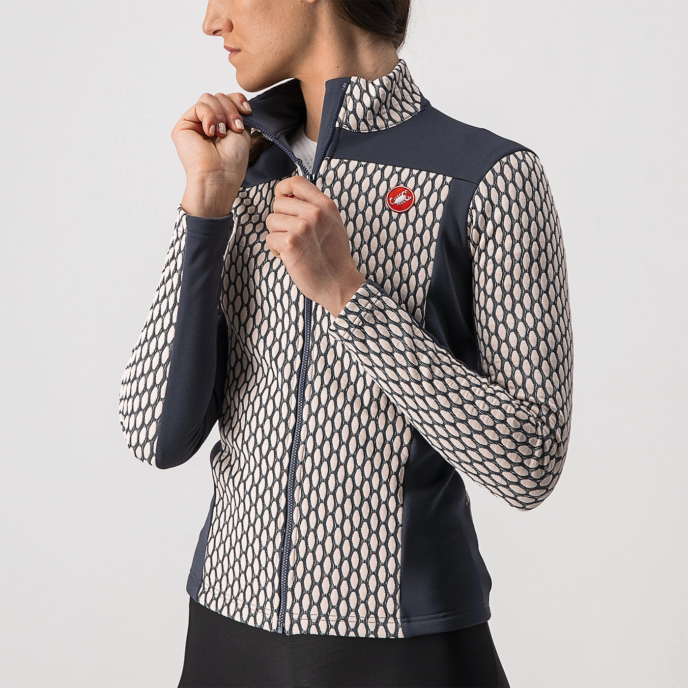 Castelli Sfida 2 long sleeves woman jersey - Pink Blue